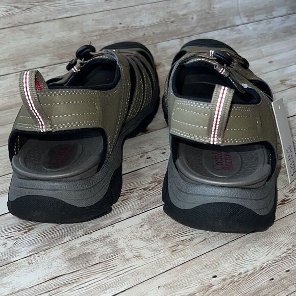 New! Sonoma Men’s Sherman Bump Toe Sandals Sz 13 Taupe Cushioned Footbed NWT - Picture 4 of 14